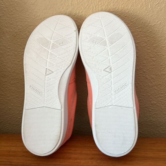 Vionic Beach Sneakers Shoes Marshall Peach 5 - Picture 8 of 9